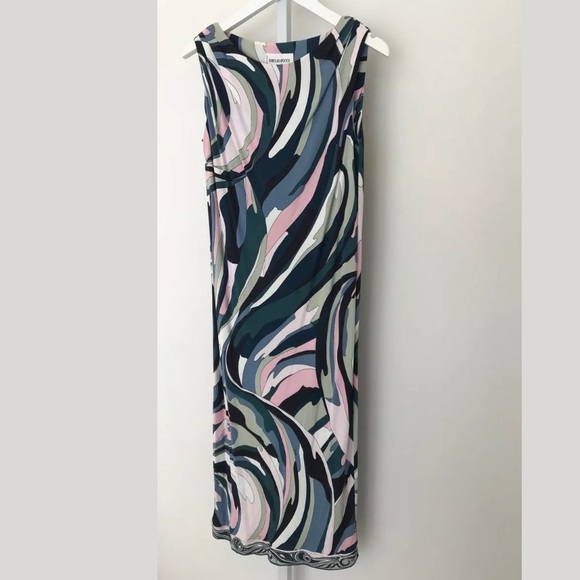 EMILIO PUCCI PINK MULTI BELTED DRESS SIZE IT 42 / US 8 NWOTS! - Picture 4 of 13